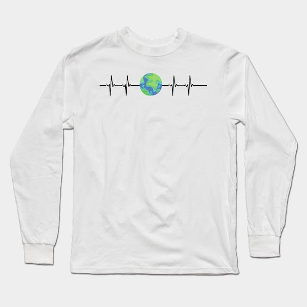 heart beat-planet Long Sleeve T-Shirt by hi-special